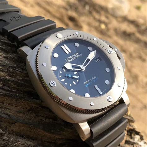 panerai blue luminor submersible bmg tech replica|panerai submersible review.